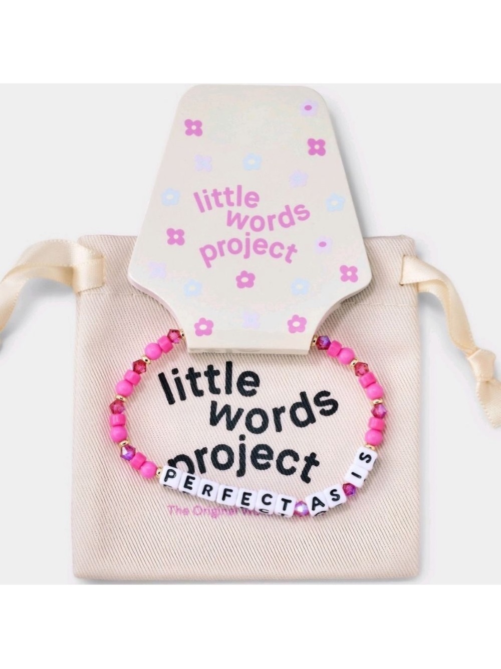 Little Words Project Perfect As Is Beaded Stretch Bracelet S/M NWT - Picture 2 of 10